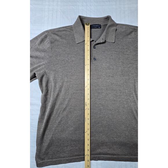 Vittorio Rocchetti Mens Polo Shirt Breathable Mesh Made in USA Brown XL - Picture 3 of 7